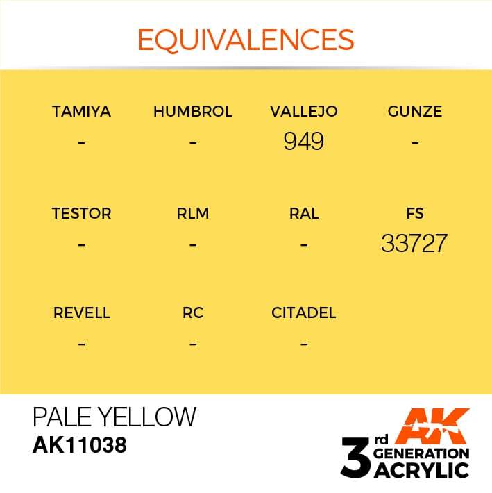 AK Acrylic 3G - Pale Yellow ( AK11038 )