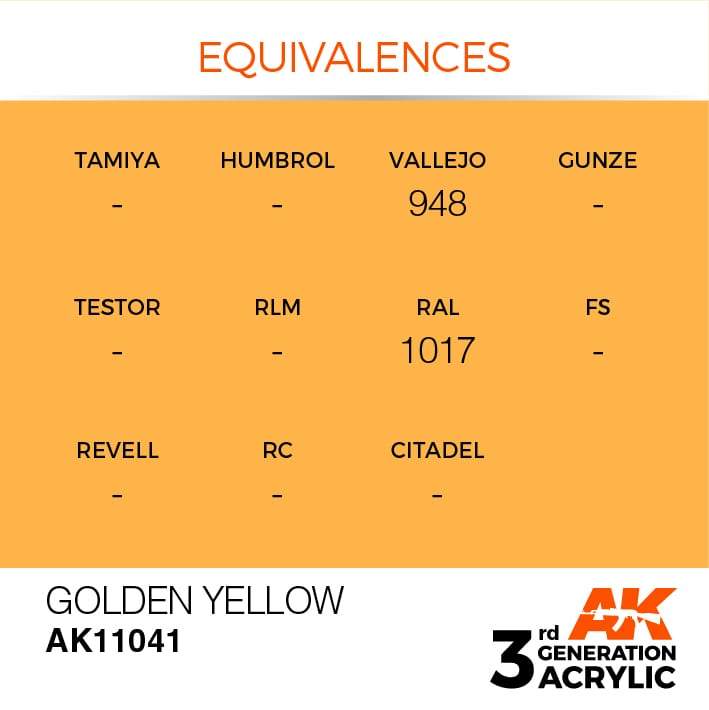 AK Acrylic 3G - Golden Yellow ( AK11041 )