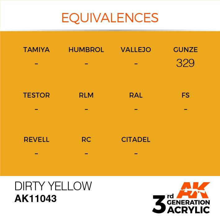 AK Acrylic 3G - Dirty Yellow ( AK11043 )