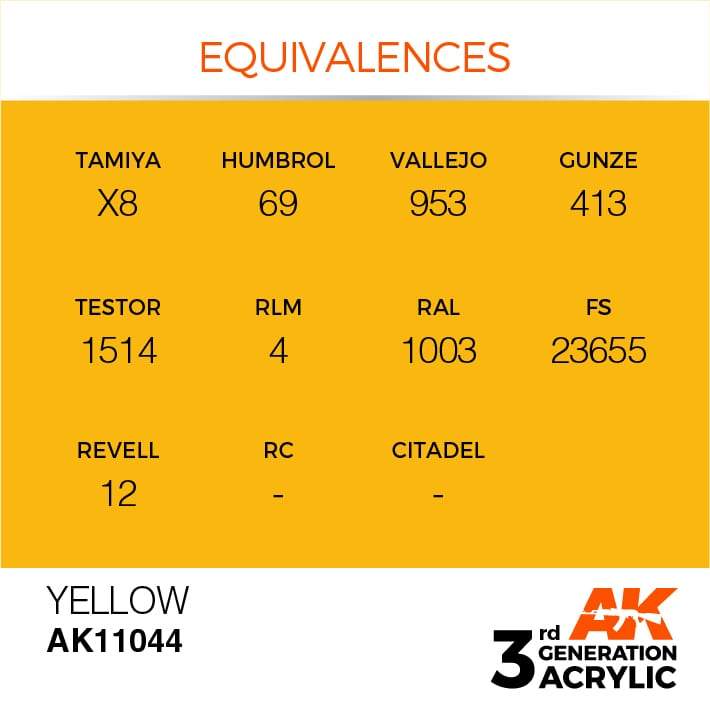 AK Acrylic 3G - Yellow ( AK11044 )