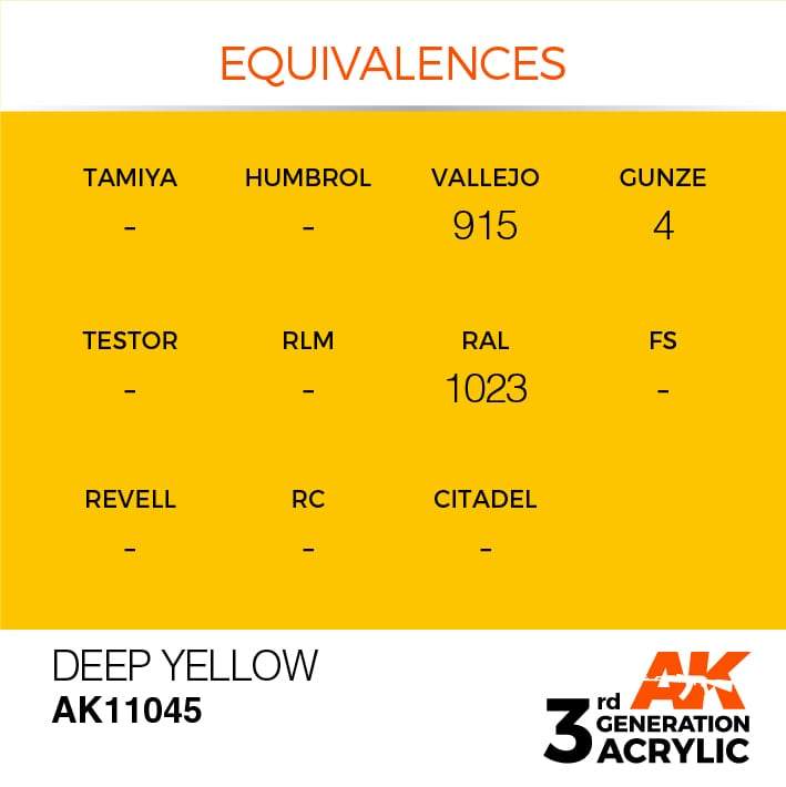 AK Acrylic 3G Intense - Deep Yellow ( AK11045 )