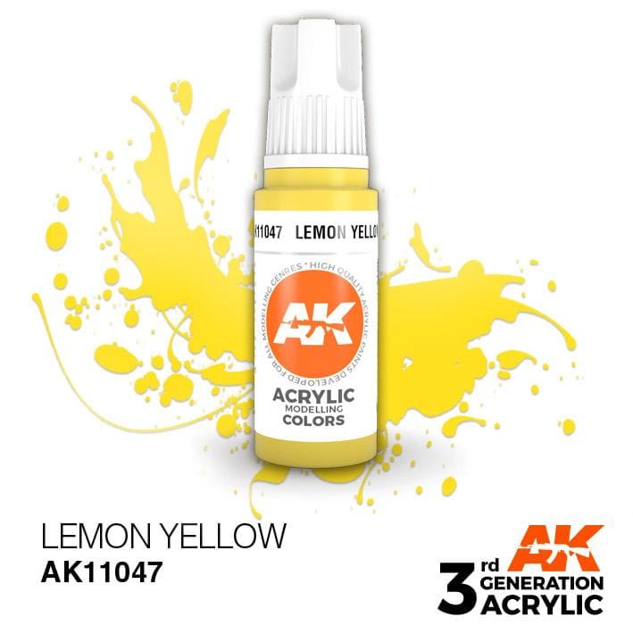 AK Acrylic 3G - Lemon Yellow ( AK11047 )