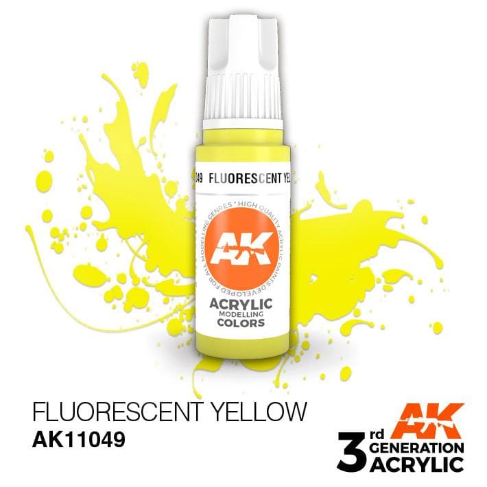 AK Acrylic 3G - Fluorescent Yellow ( AK11049 )