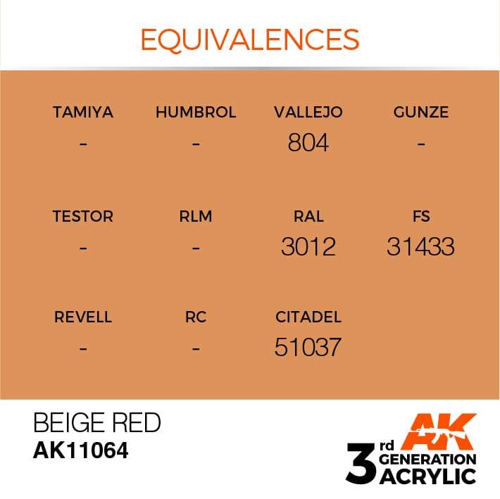 AK Acrylic 3G - Beige Red ( AK11064 )