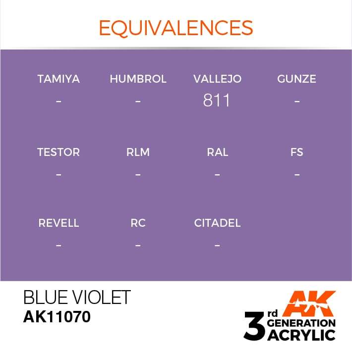 AK Acrylic 3G - Blue Violet ( AK11070 )