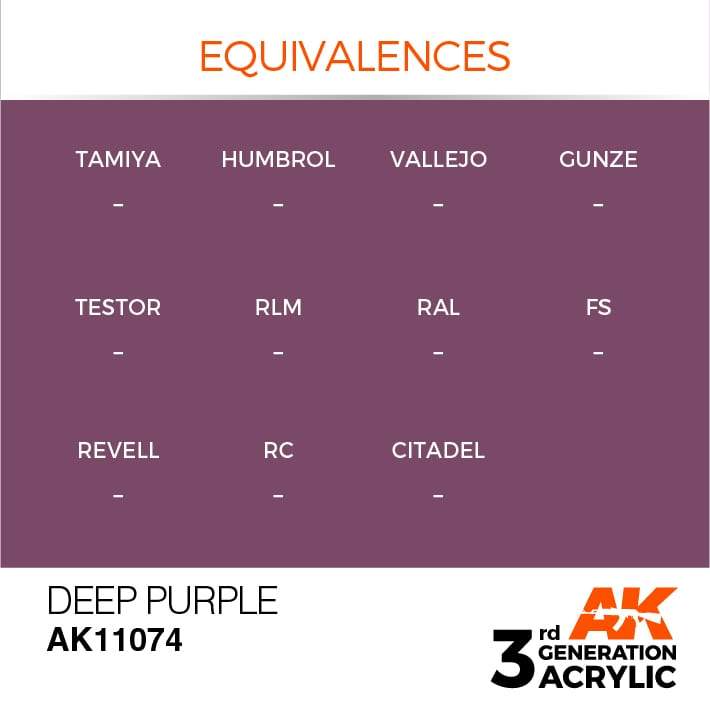 AK Acrylic 3G Intense - Deep Purple ( AK11074 )