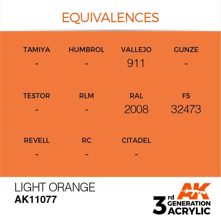 AK Acrylic 3G - Light Orange ( AK11077 )