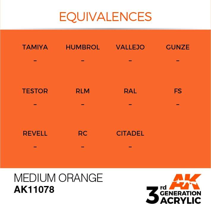 AK Acrylic 3G - Medium Orange ( AK11078 )