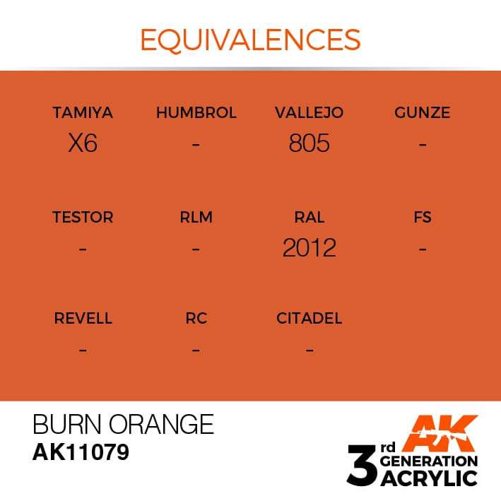 AK Acrylic 3G - Burn Orange ( AK11079 )