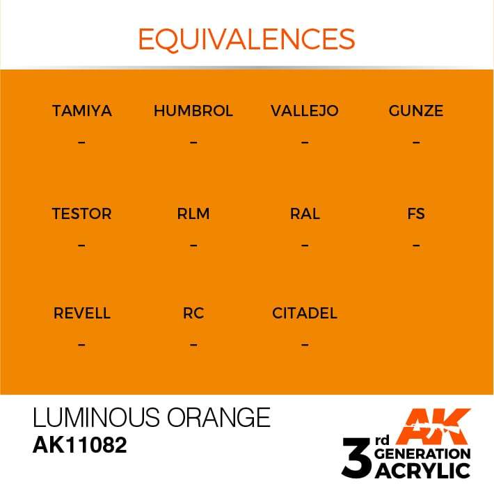 AK Acrylic 3G - Luminous Orange ( AK11082 )