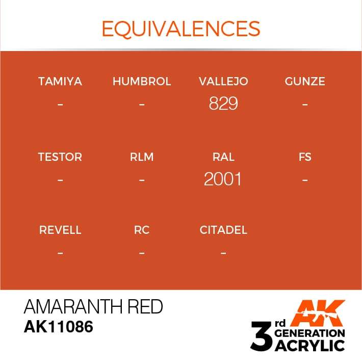 AK Acrylic 3G - Amaranth Red ( AK11086 )