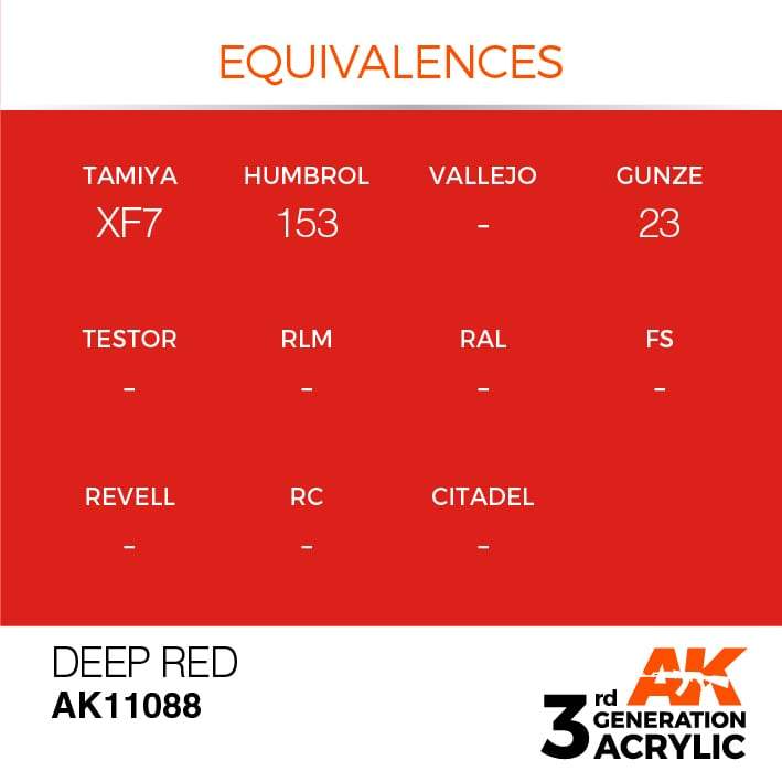 AK Acrylic 3G Intense - Deep Red ( AK11088 )