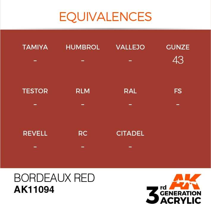 AK Acrylic 3G - Bordeaux Red ( AK11094 )