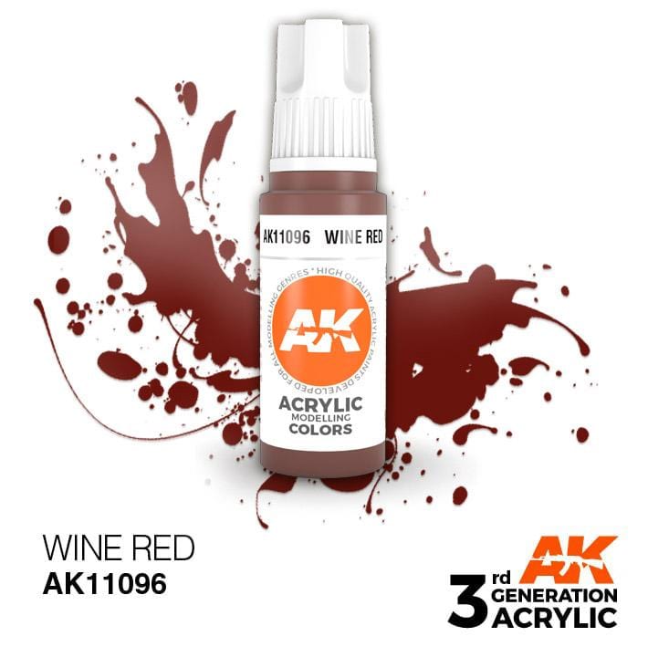 AK Acrylic 3G - Wine Red ( AK11096 )