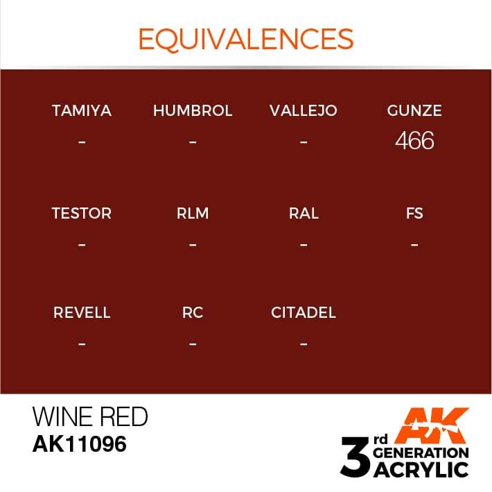 AK Acrylic 3G - Wine Red ( AK11096 )