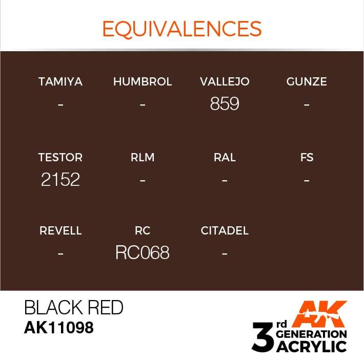 AK Acrylic 3G - Black Red ( AK11098 )