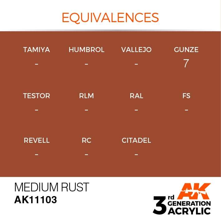 AK Acrylic 3G - Medium Rust ( AK11103 )