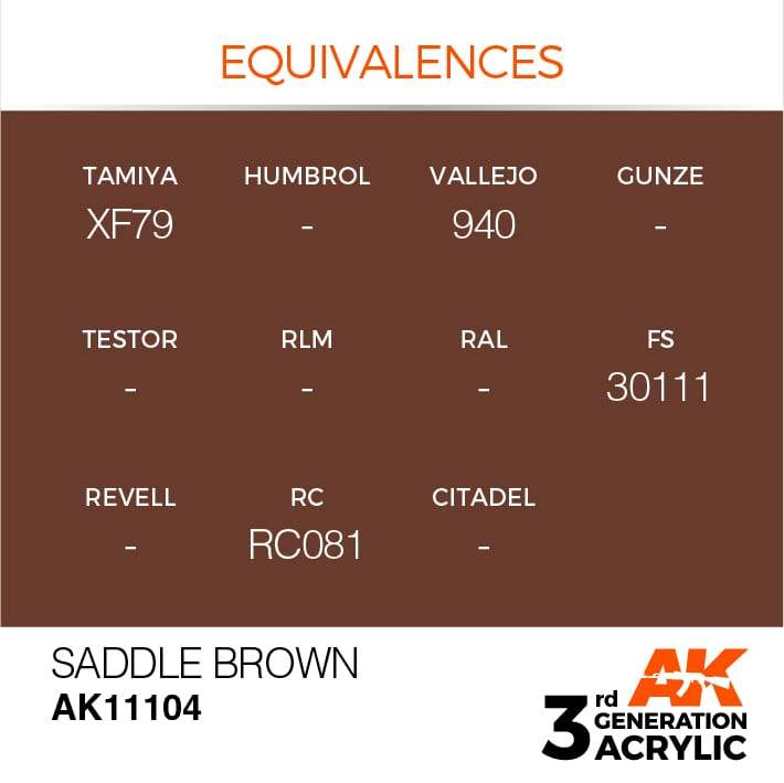 AK Acrylic 3G - Saddle Brown ( AK11104 )