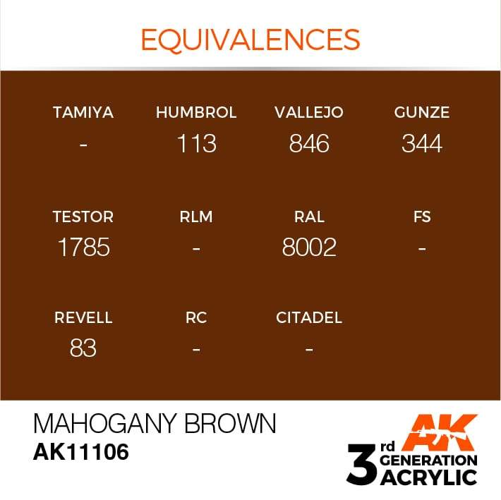 AK Acrylic 3G - Mahogany Brown ( AK11106 )