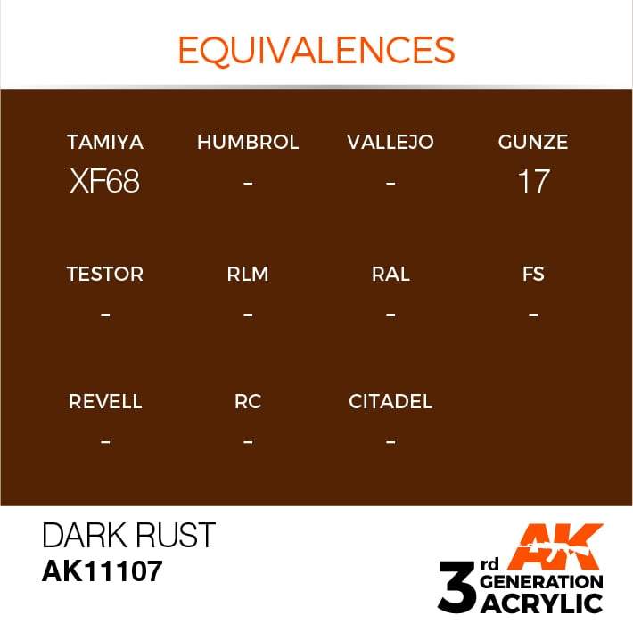 AK Acrylic 3G - Dark Rust ( AK11107 )