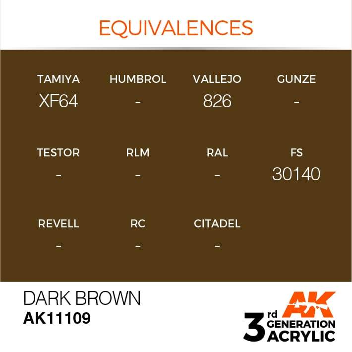 AK Acrylic 3G - Dark Brown ( AK11109 )