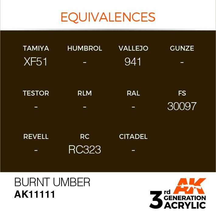 AK Acrylic 3G - Burnt Umber ( AK11111 )