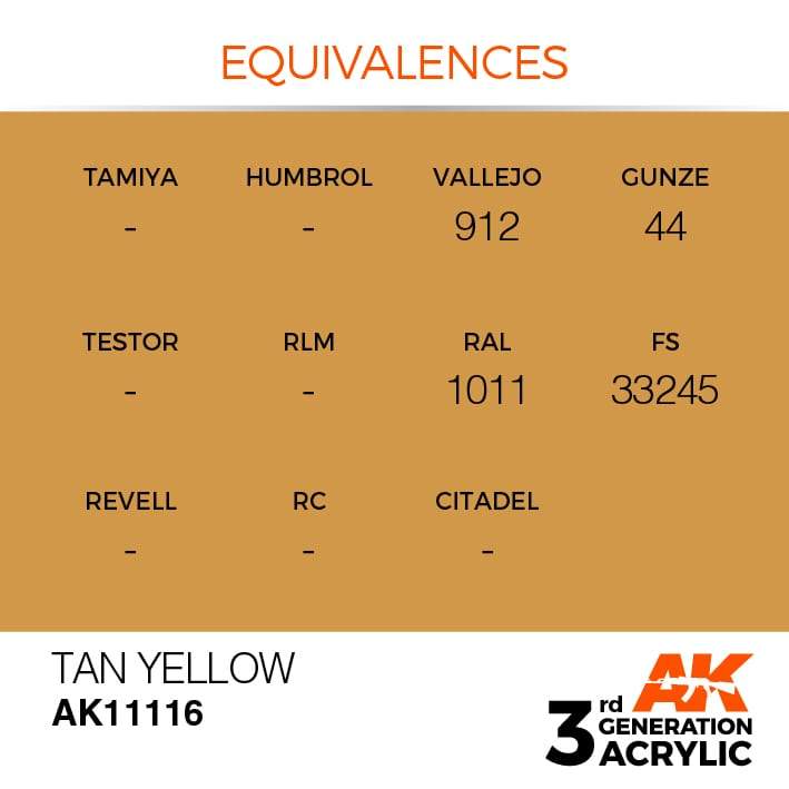 AK Acrylic 3G - Tan Yellow ( AK11116 )