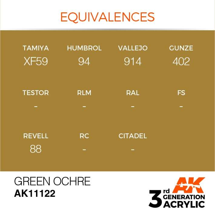 AK Acrylic 3G - Green Ochre ( AK11122 )
