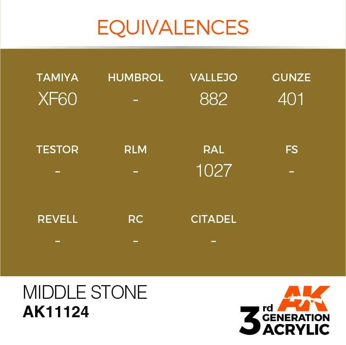 AK Acrylic 3G - Middle Stone ( AK11124 )