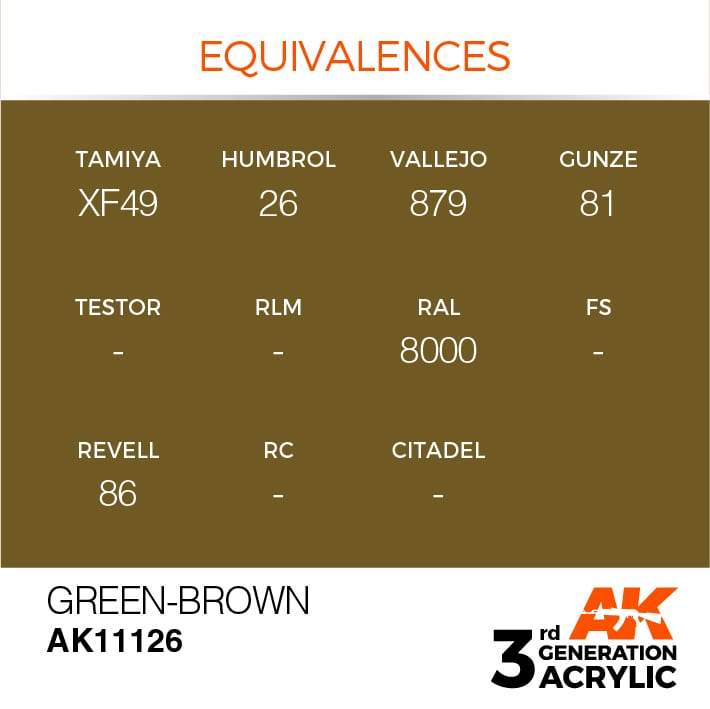 AK Acrylic 3G - Green-Brown ( AK11126 )