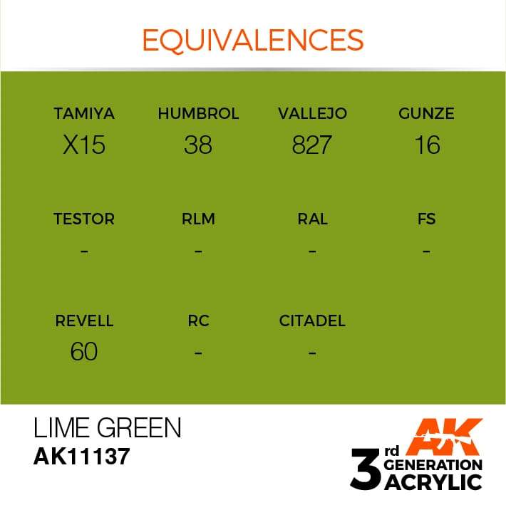 AK Acrylic 3G - Lime Green ( AK11137 )