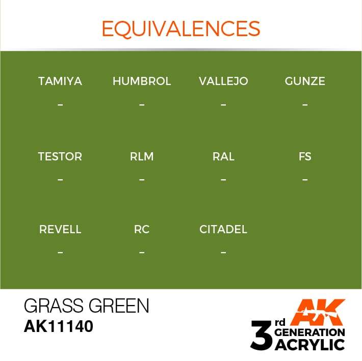AK Acrylic 3G - Grass Green ( AK11140 )