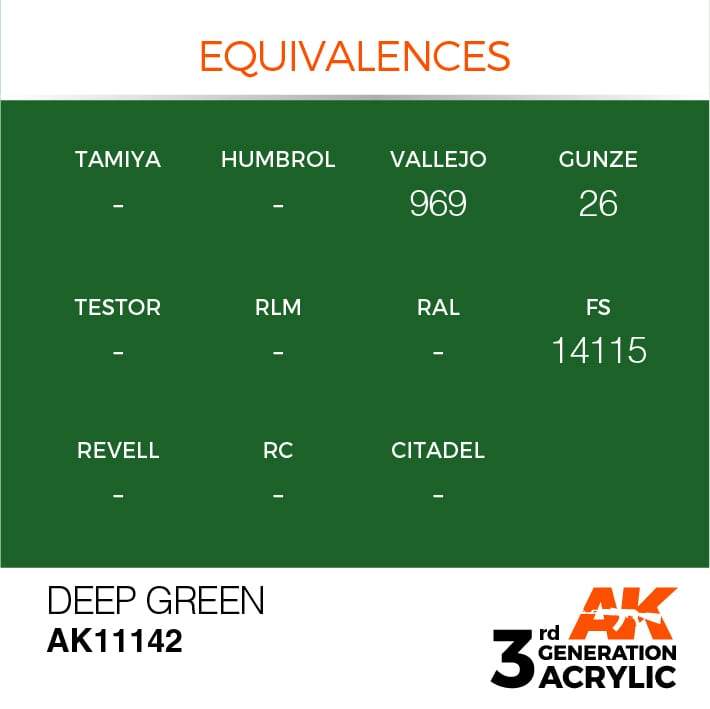 AK Acrylic 3G Intense - Deep Green ( AK11142 )