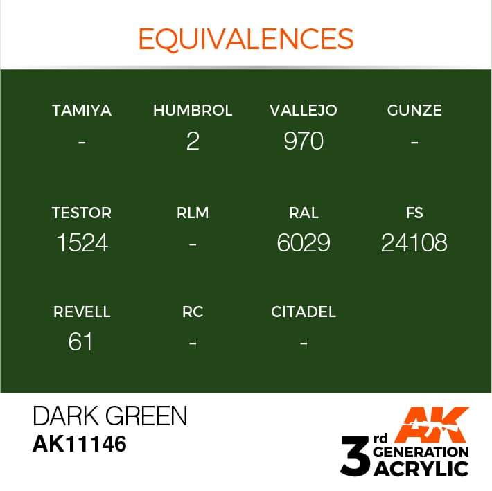 AK Acrylic 3G - Dark Green ( AK11146 )