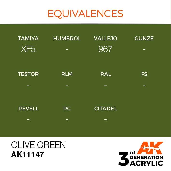 AK Acrylic 3G - Olive Green ( AK11147 )