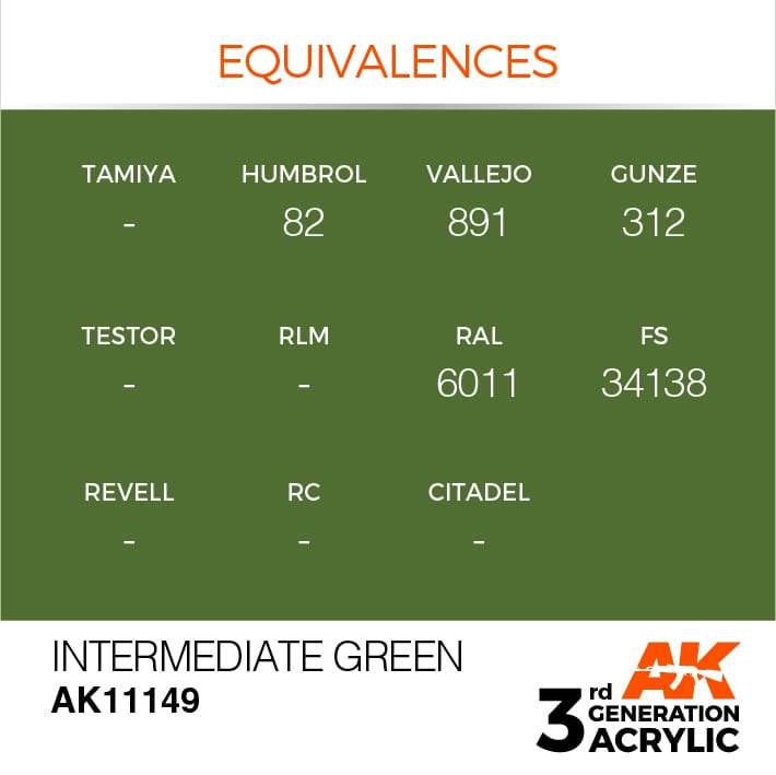 AK Acrylic 3G - Intermediate Green ( AK11149 )