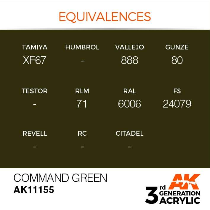 AK Acrylic 3G - Command Green ( AK11155 )