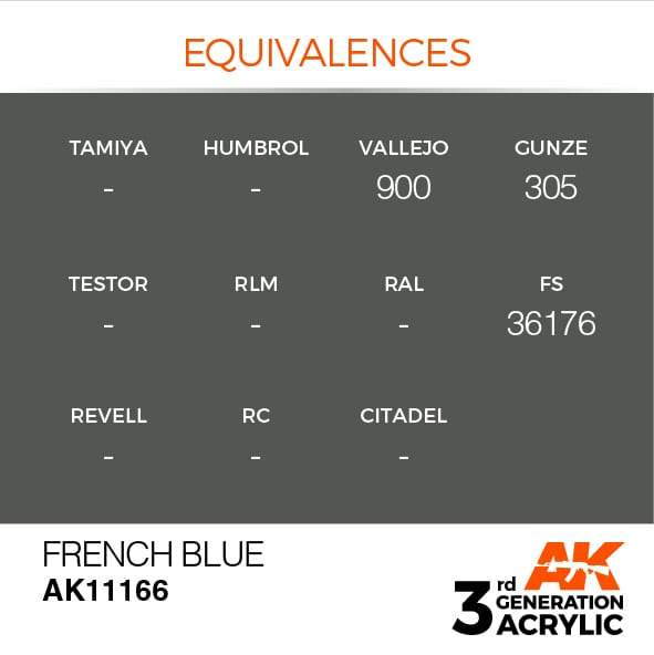 AK Acrylic 3G - French Blue ( AK11166 )