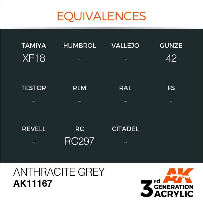 AK Acrylic 3G - Anthracite Grey ( AK11167 )