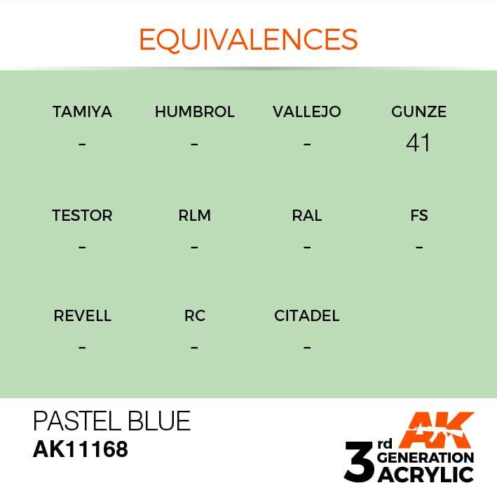 AK Acrylic 3G Pastel - Pastel Blue ( AK11168 )