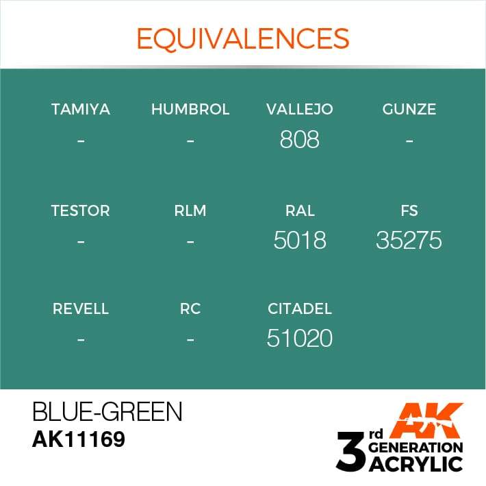 AK Acrylic 3G - Blue-Green ( AK11169 )