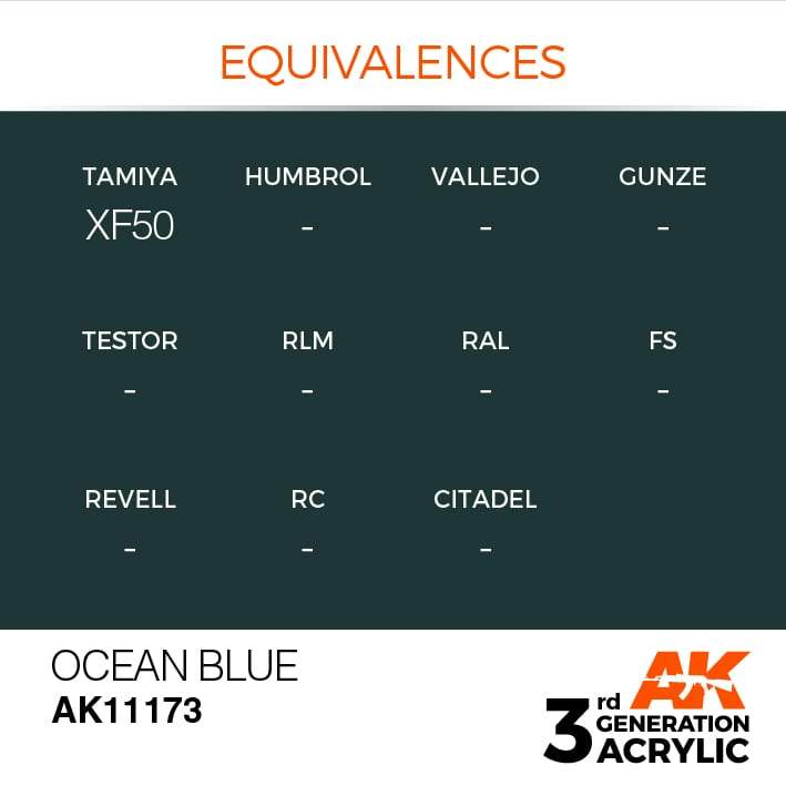 AK Acrylic 3G - Ocean Blue ( AK11173 )