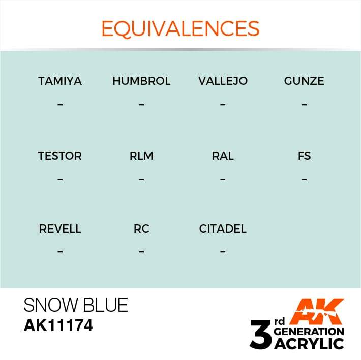 AK Acrylic 3G - Snow Blue ( AK11174 )