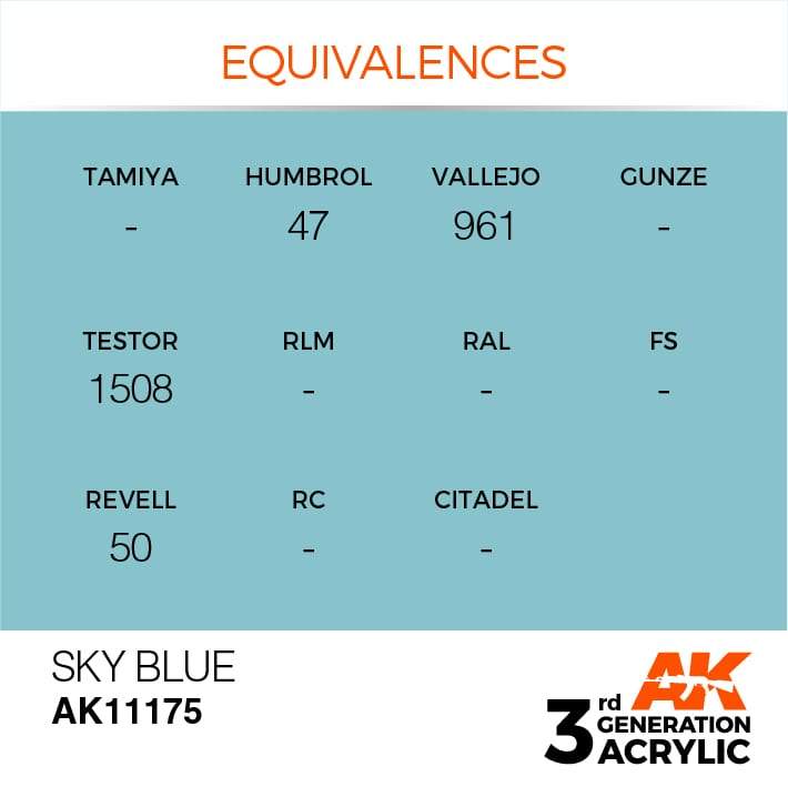 AK Acrylic 3G - Sky Blue ( AK11175 )