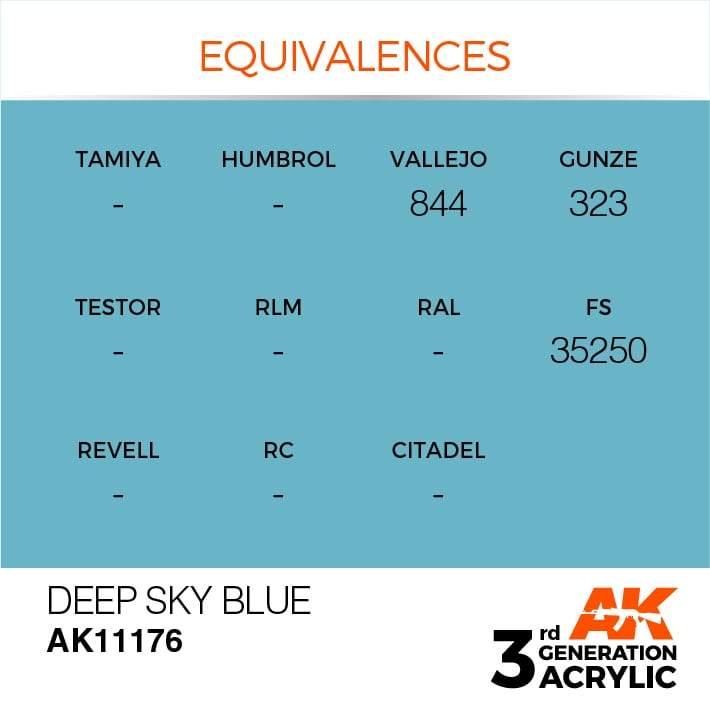 AK Acrylic 3G - Deep Sky Blue ( AK11176 )