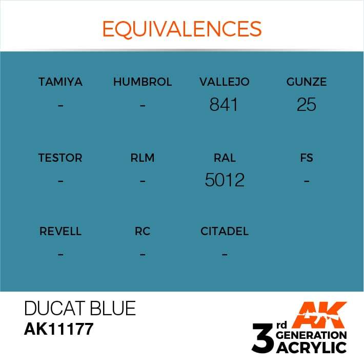 AK Acrylic 3G - Ducat Blue ( AK11177 )