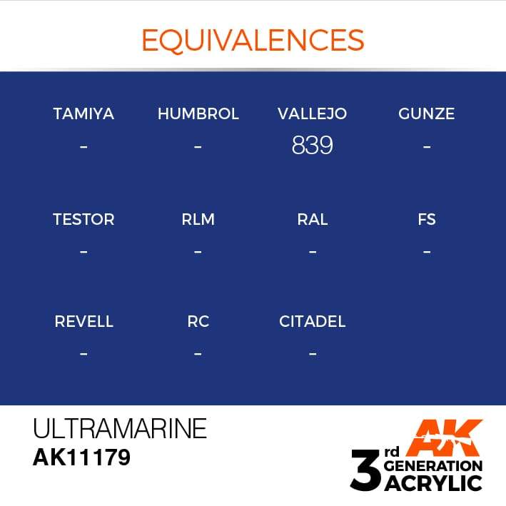AK Acrylic 3G - Ultramarine ( AK11179 )