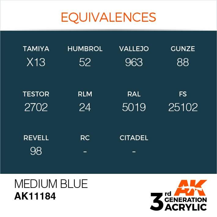 AK Acrylic 3G - Medium Blue ( AK11184 )