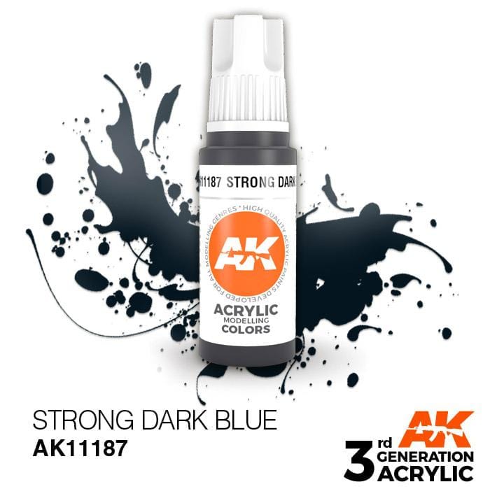 AK Acrylic 3G - Strong Dark Blue ( AK11187 )