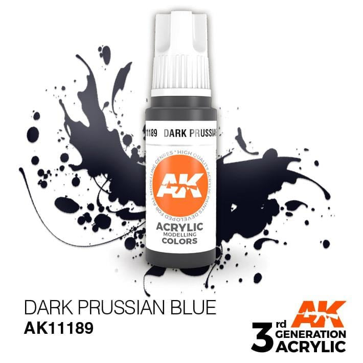 AK Acrylic 3G - Dark Prussian Blue ( AK11189 )